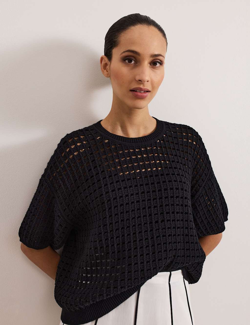 Pure Cotton Textured Knitted Top