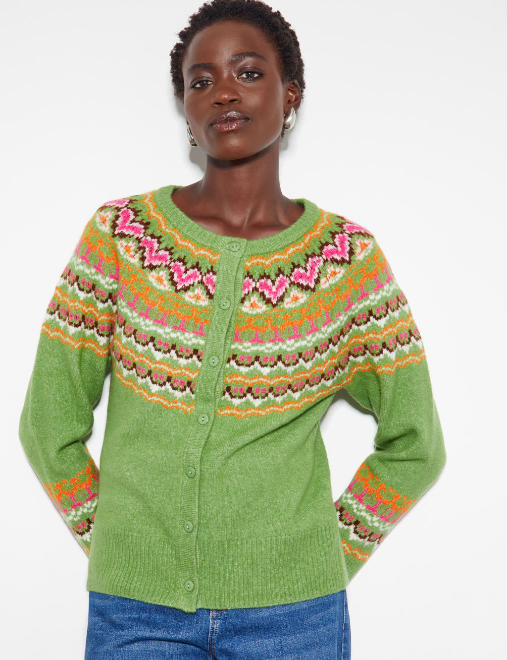 Fair isle cardigan sale