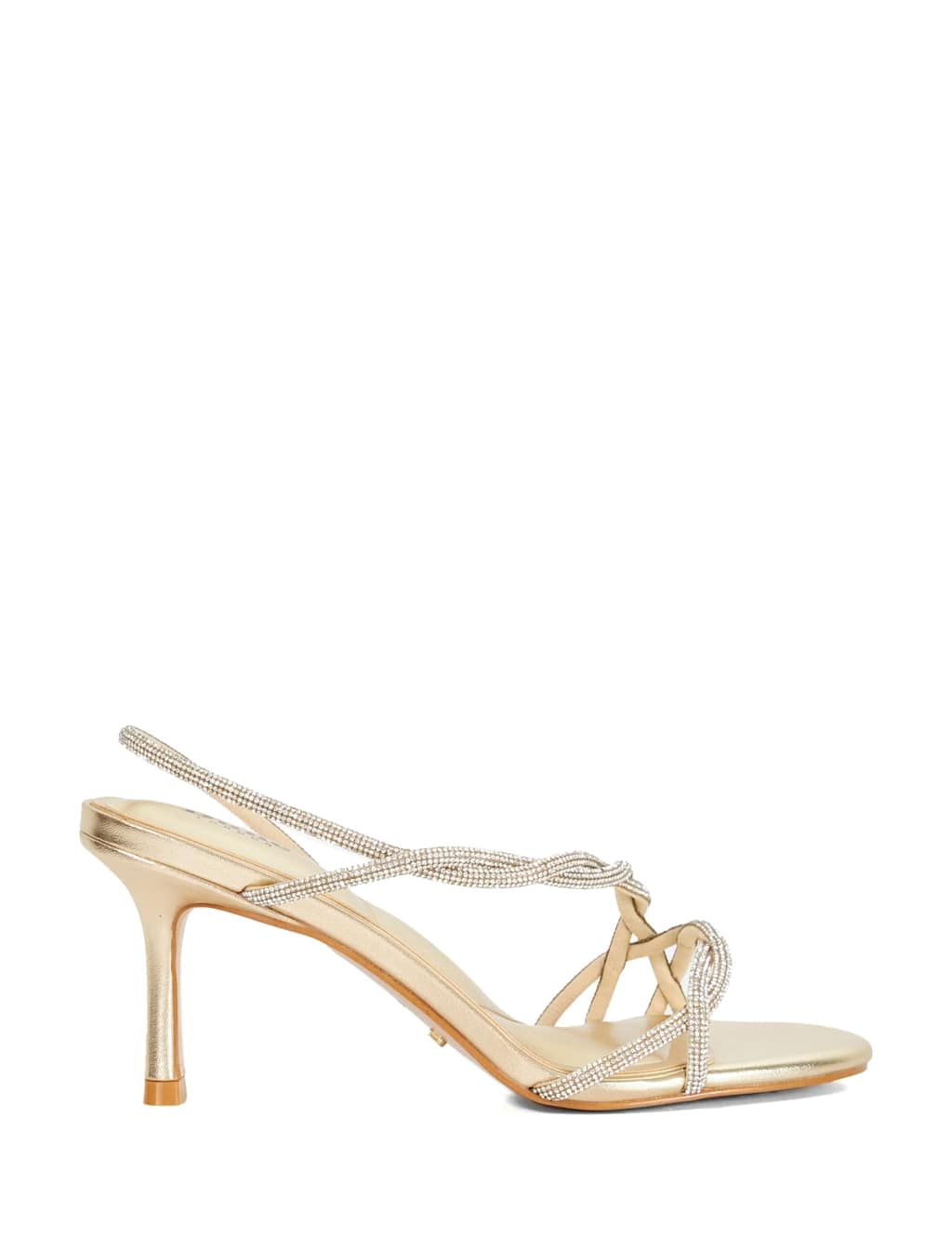 Dune London Women's Embellished Stiletto Heel Sandals - 3 - Gold - Available at M&S