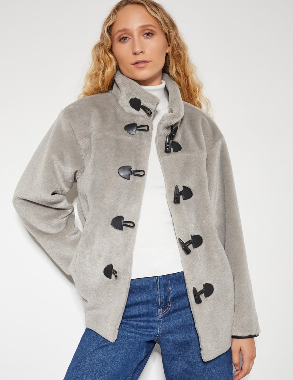 High Neck Longline Duffle Coat