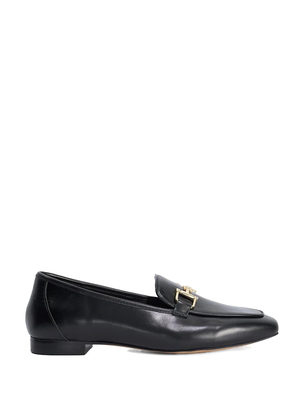 Dune London Women's Wide Fit Leather Snaffle Trim Loafers - 3 - Black - Available at M&S