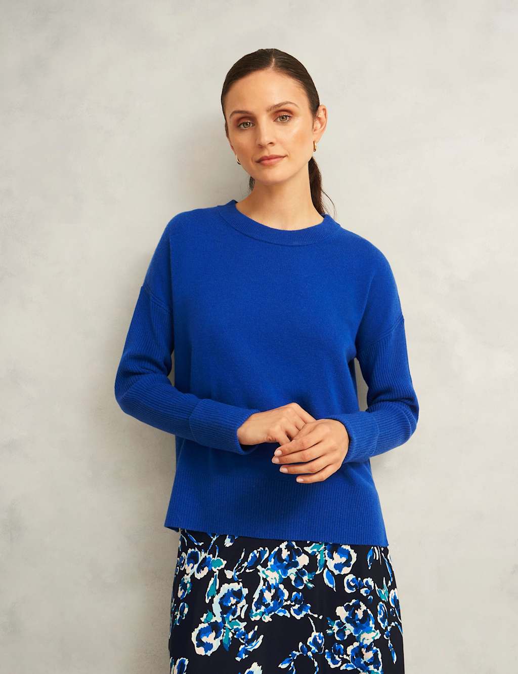 HOBBS Wool Blend Jumper Blue