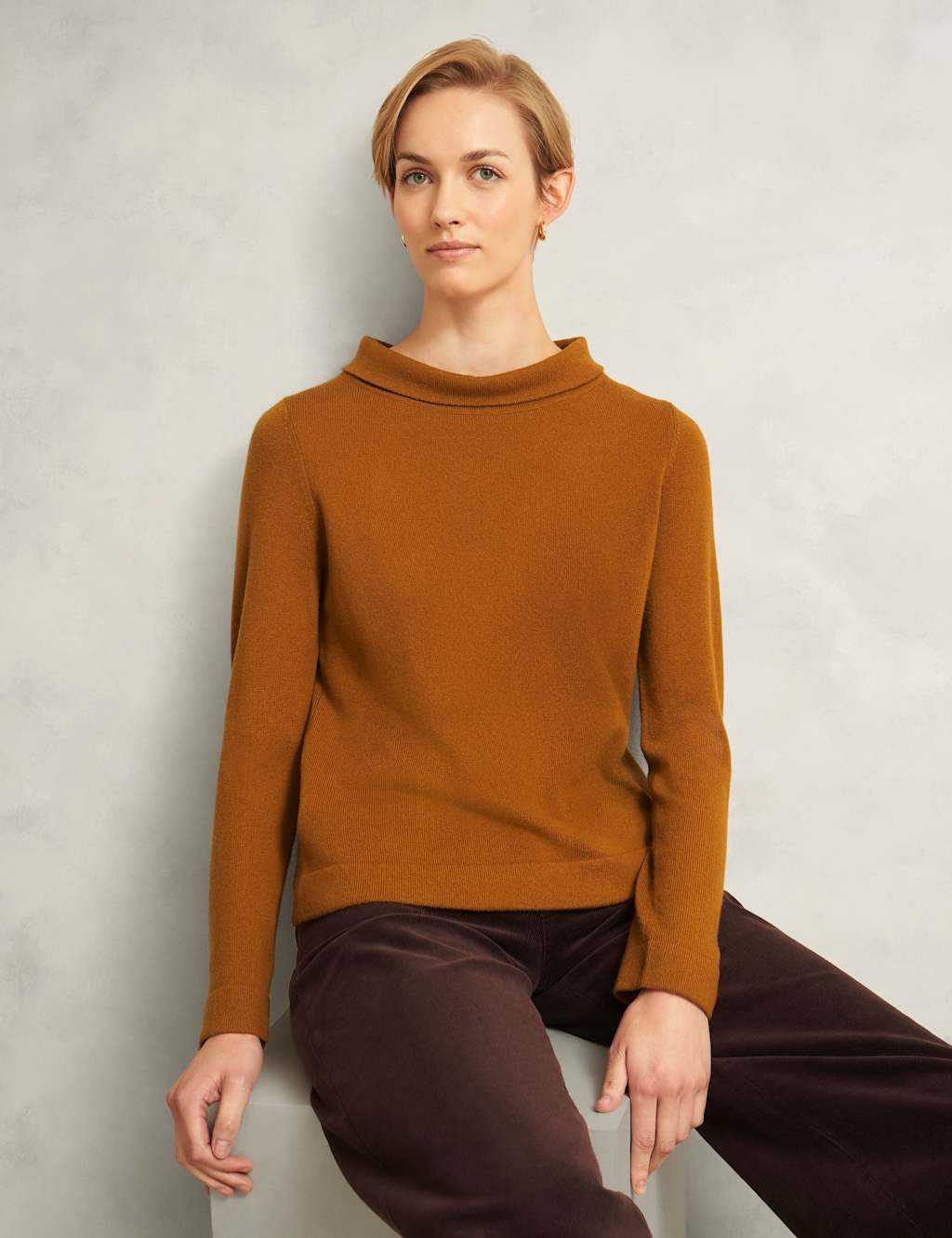 HOBBS Merino Wool Rich Jumper with Cashmere Orange