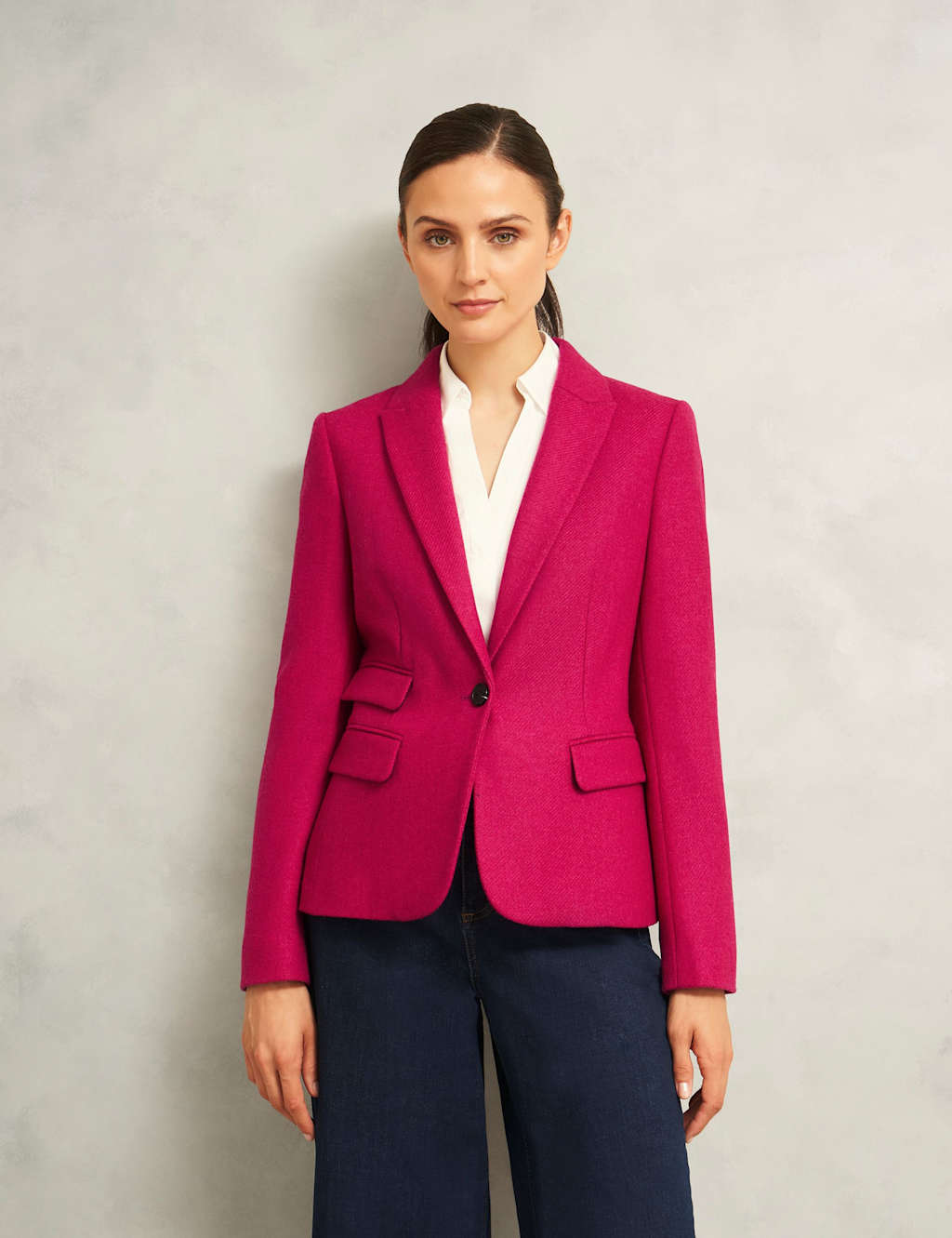 HOBBS Pure Wool Single Breasted Blazer Pink