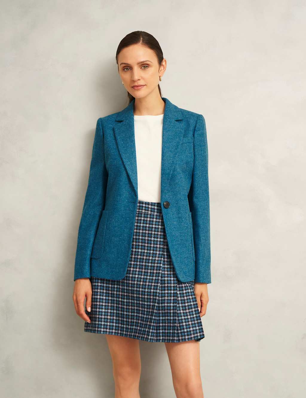 HOBBS Pure Wool Lightweight Jacket Blue
