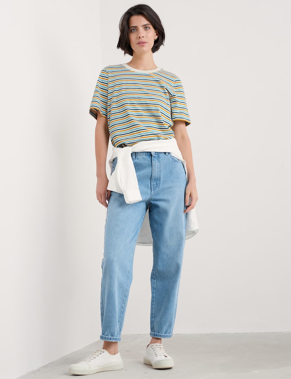 Pure Cotton Striped Relaxed T-Shirt