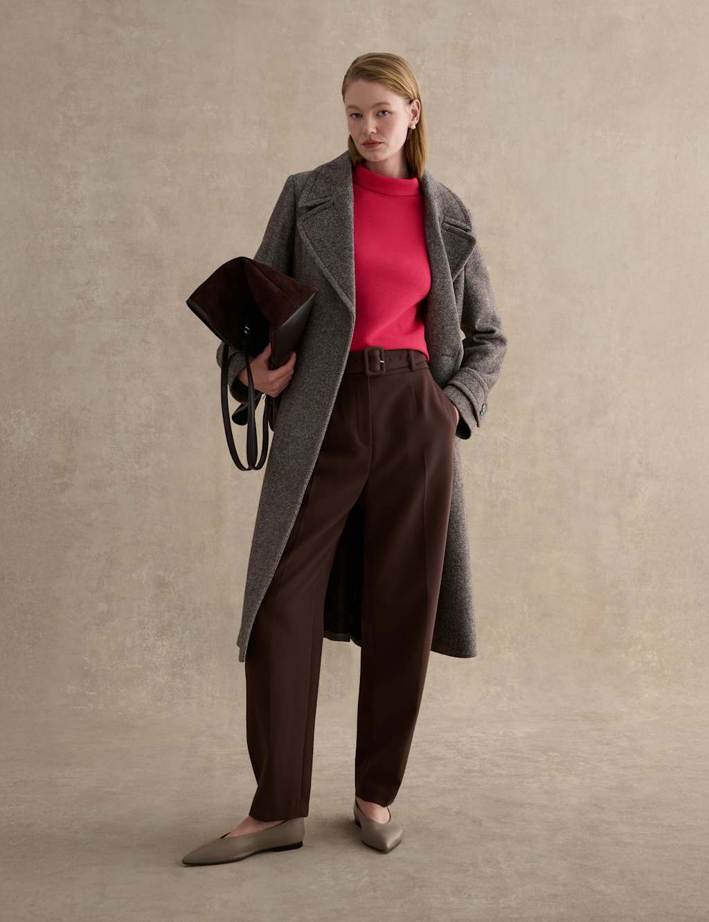 Hobbs Women's Textured Roll Neck Top - Small - Available at M&S