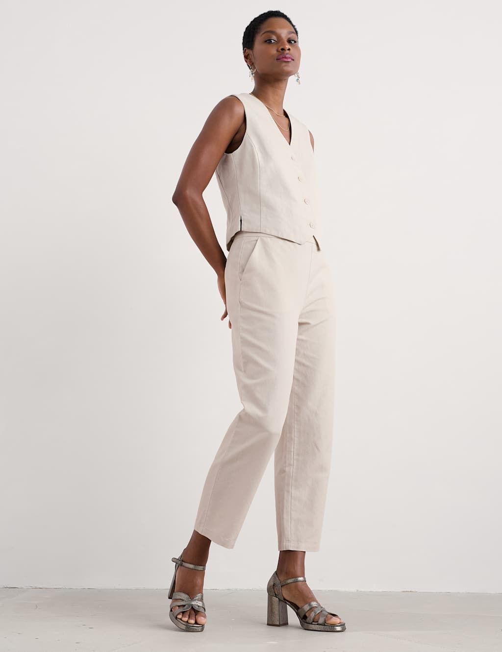 Pure Linen Waistcoat