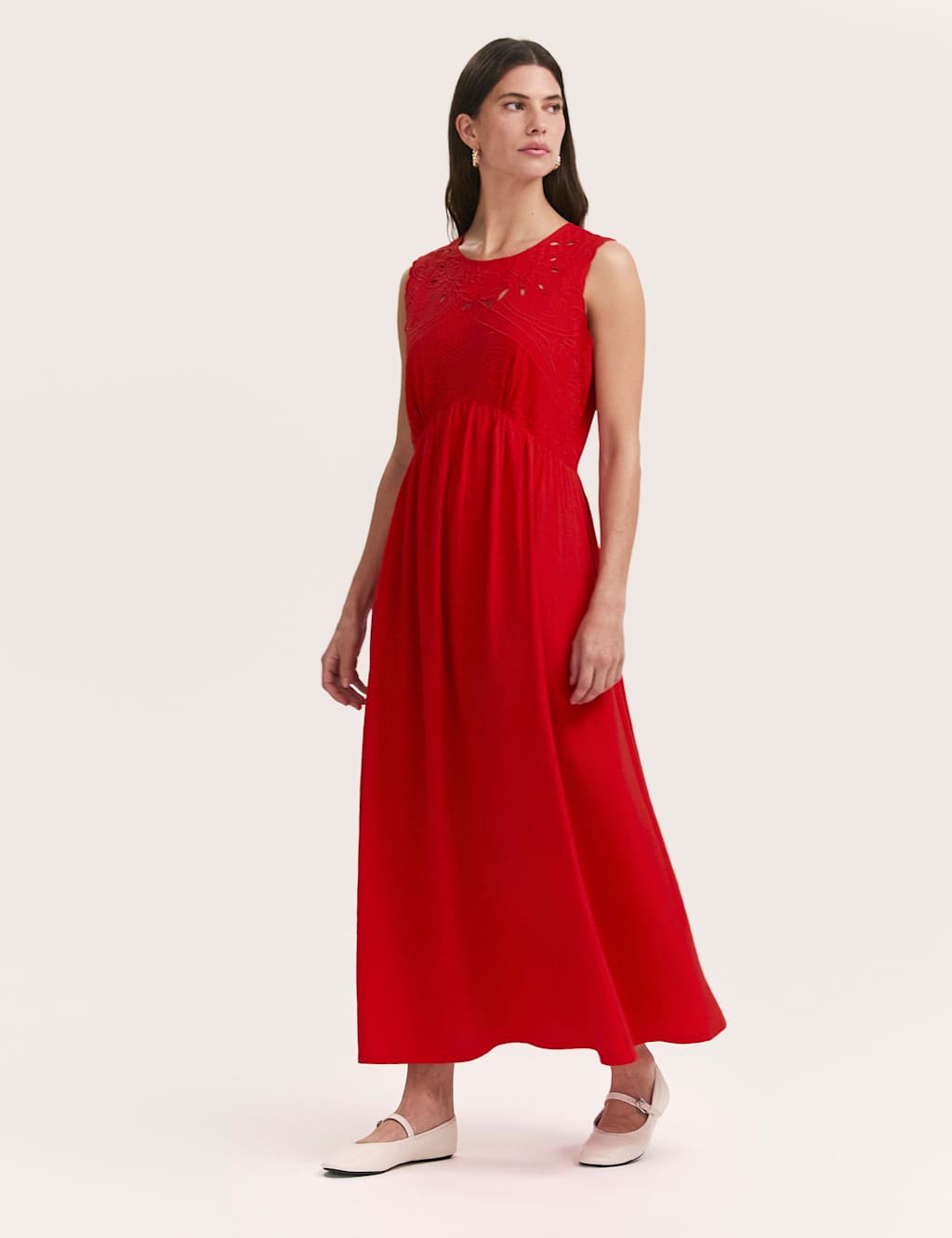 Pure Cotton Broderie Skater Dress