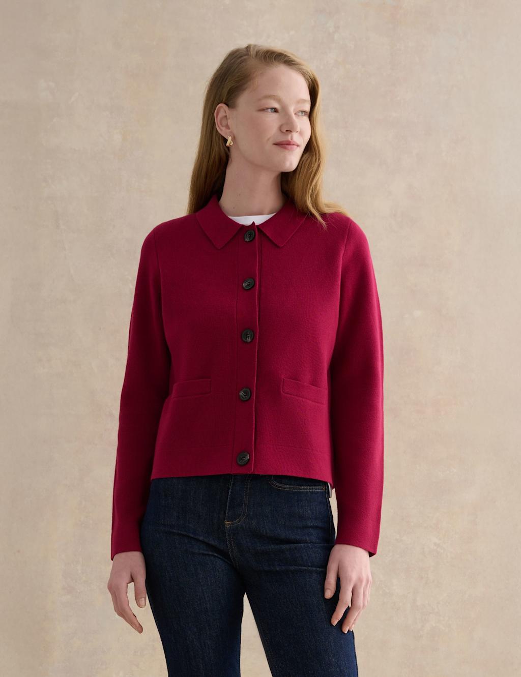 Hobbs Women's Cotton Rich Lightweight Jacket - Medium - Pink - Available at M&S