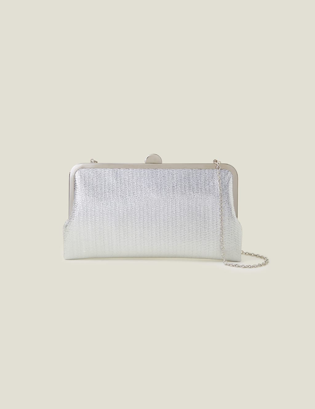 Metallic Chain Strap Clutch Bag