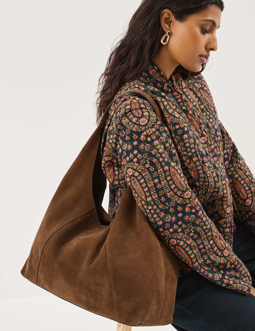 ACCESSORIZE Leather Shoulder Bag Tan