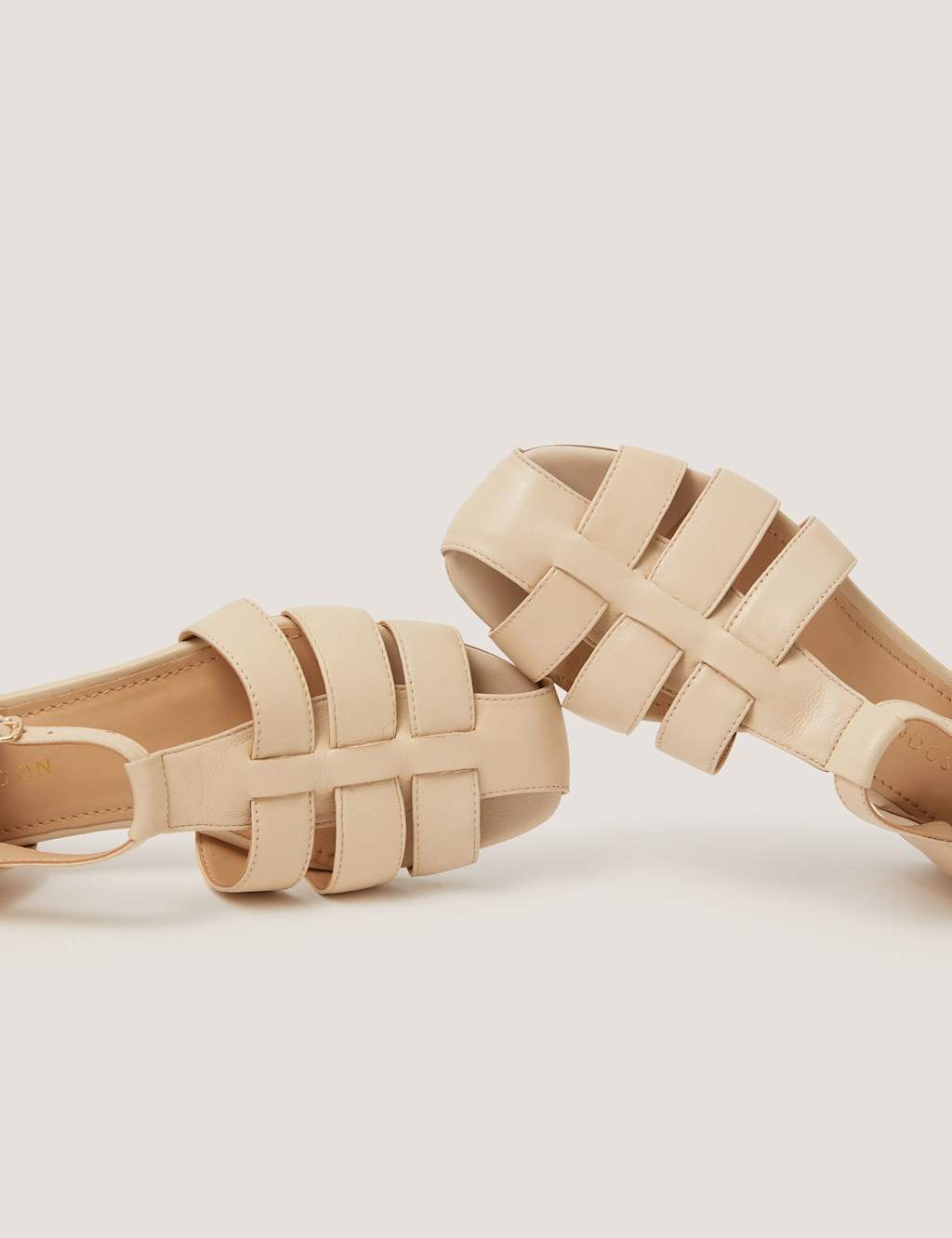 Monsoon Women's Leather Metallic Fisherman Sandals - 6 - Ivory - Available at M&S