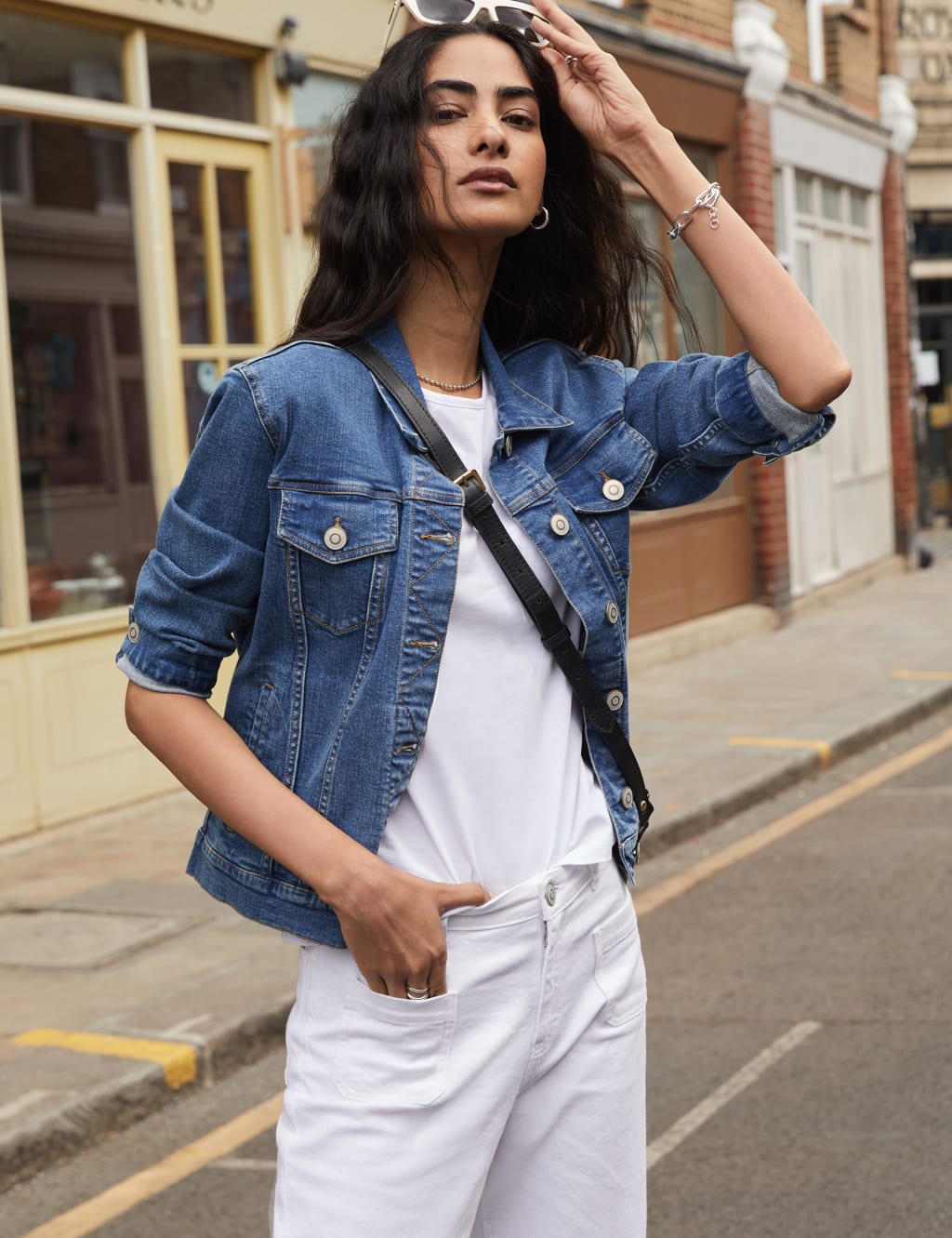 M&s womens denim jacket top