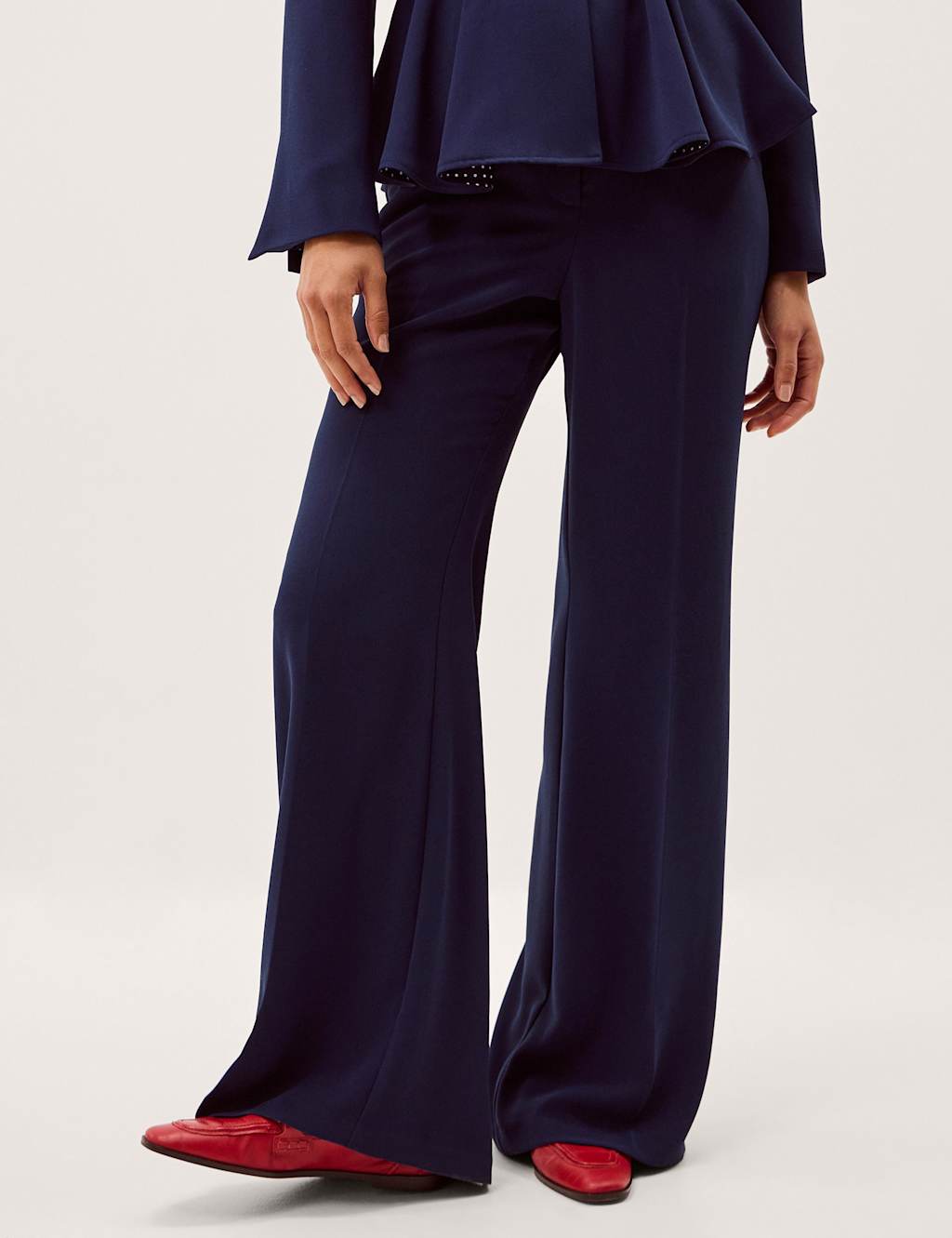 Monsoon Women's Flared Trousers - 10 - Blush - Available at M&S