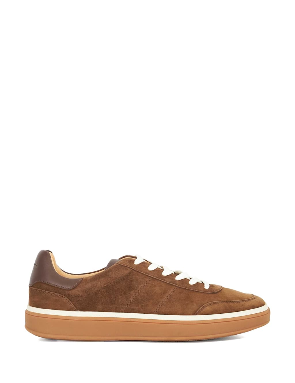 Dune London Suede Lace Up Trainers Brown