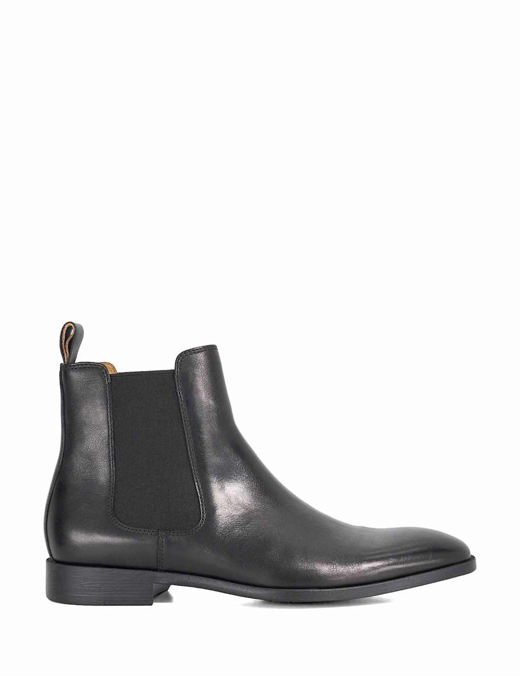Dune London Leather Pull-On Chelsea Boots Black