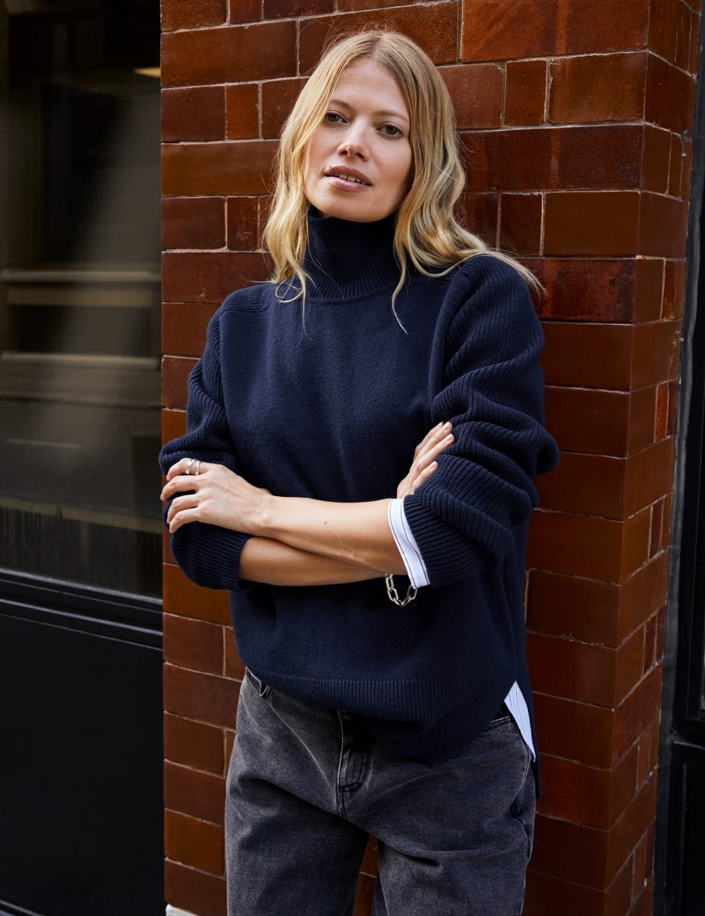 Womens navy jumpers uk sale