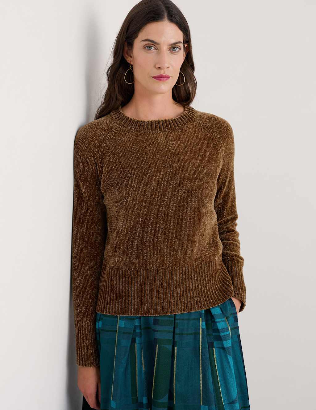 Seasalt Cornwall Textured Crew Neck Jumper Green