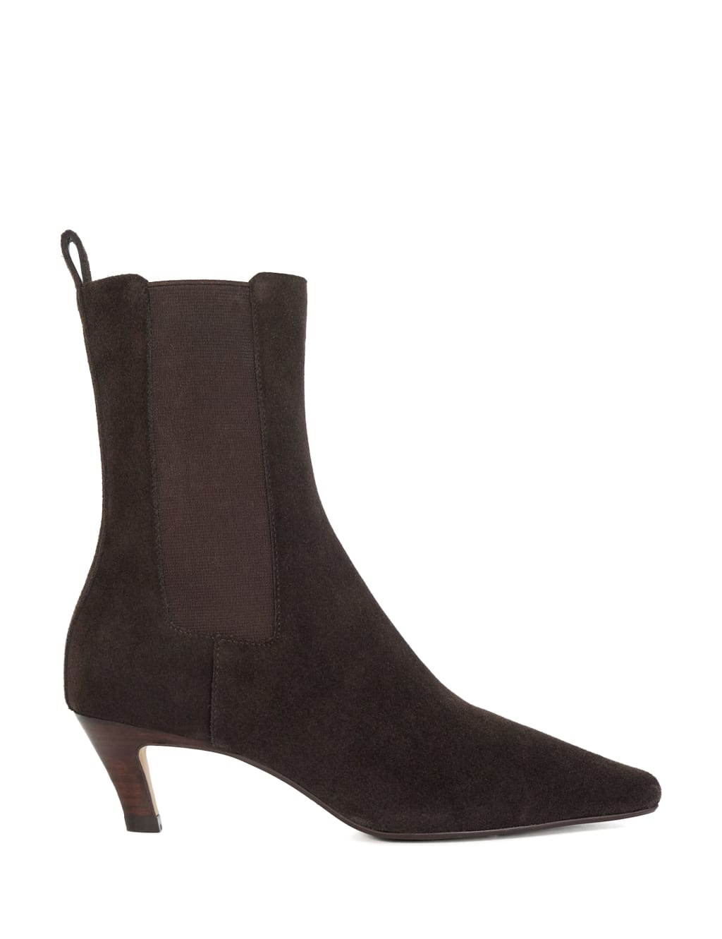 Leather Kitten Heel Ankle Boots