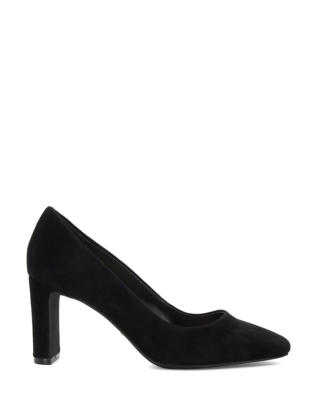 Dune London Wide Fit Leather Court Shoes Black