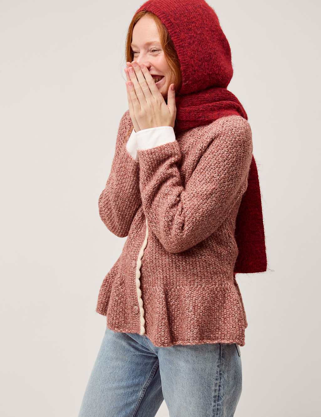 Monsoon Women's Textured Button Front Cardigan - Medium - Pink - Available at M&S
