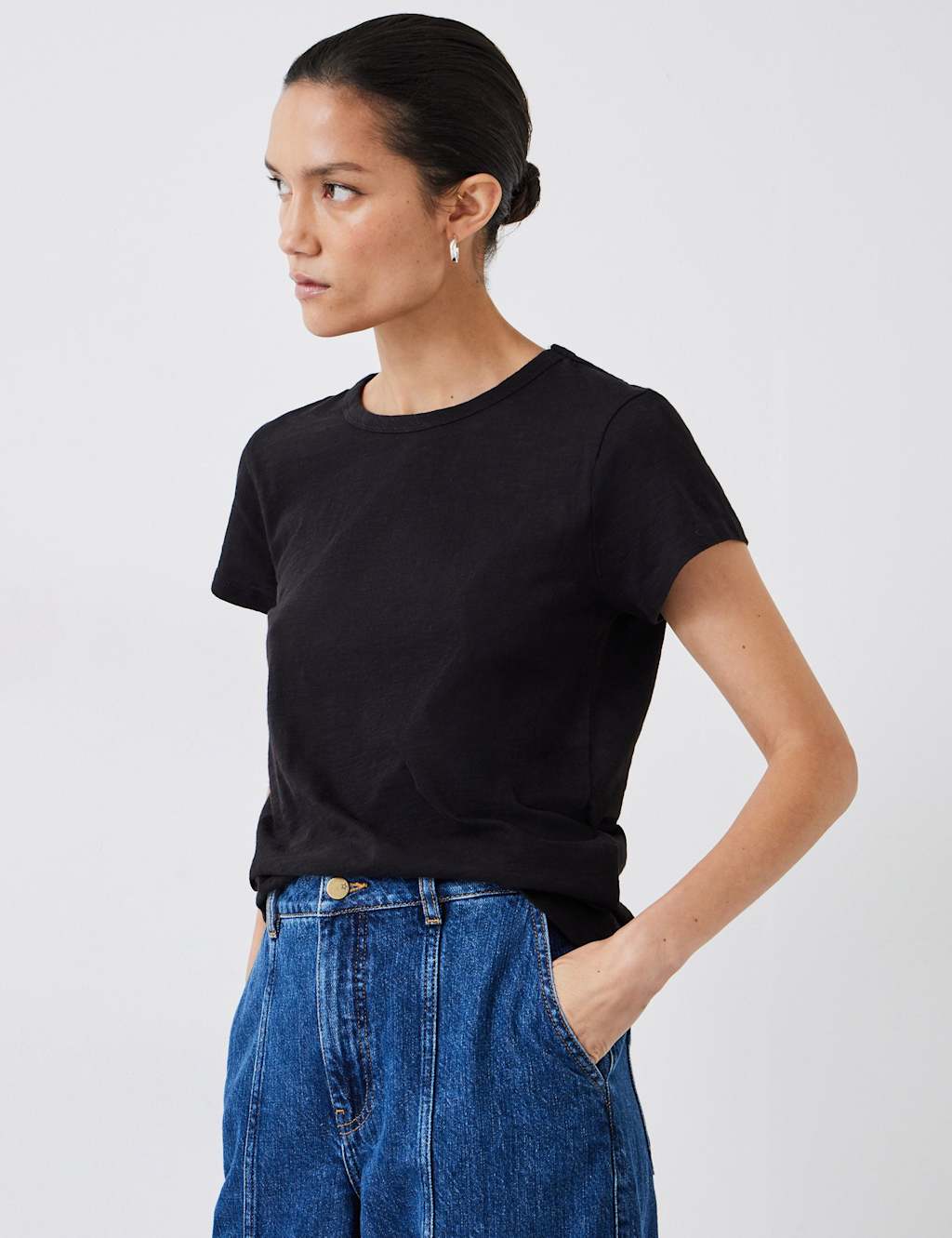 HUSH Pure Cotton Slim Fit T-Shirt Black