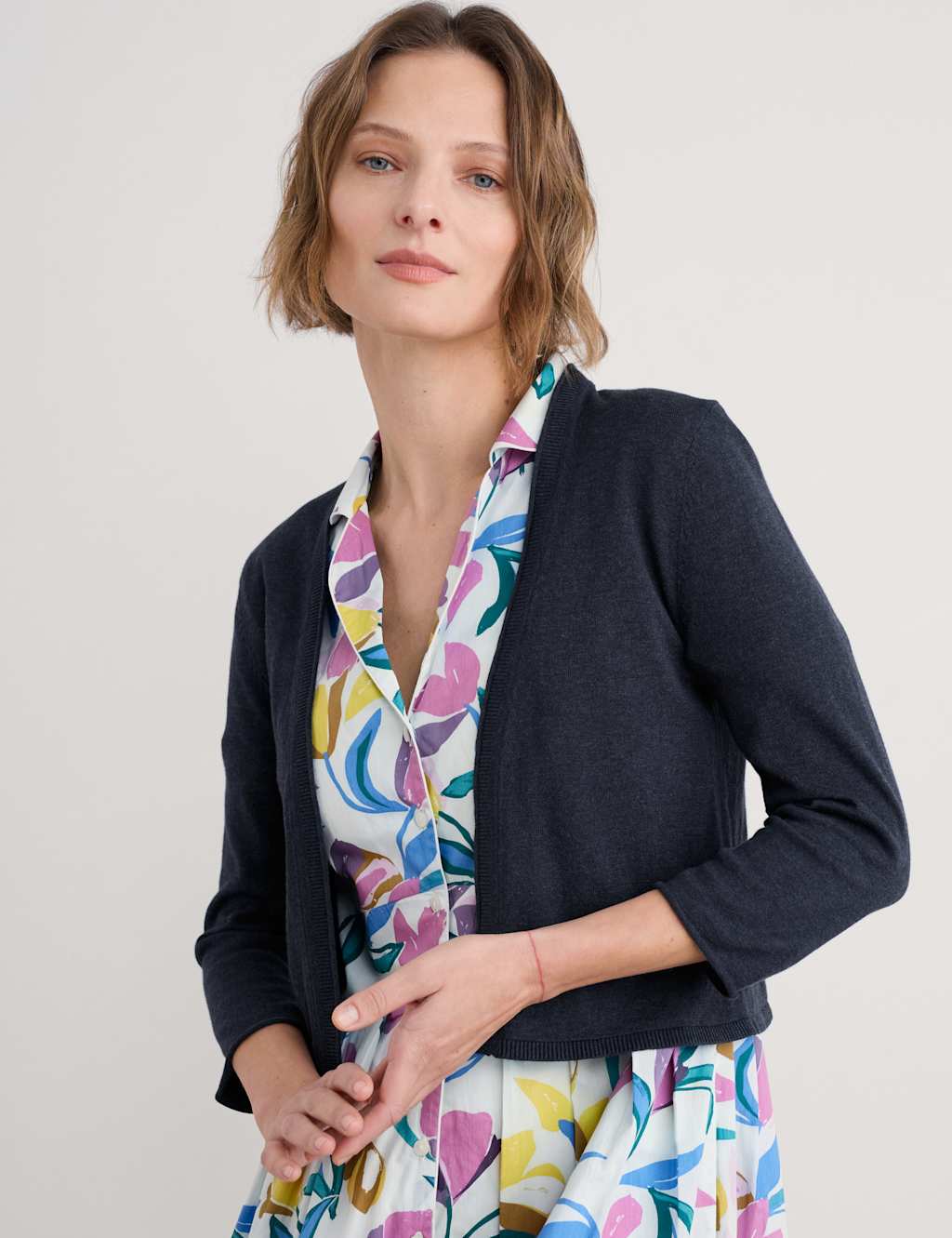 Pure Cotton Edge to Edge Cardigan