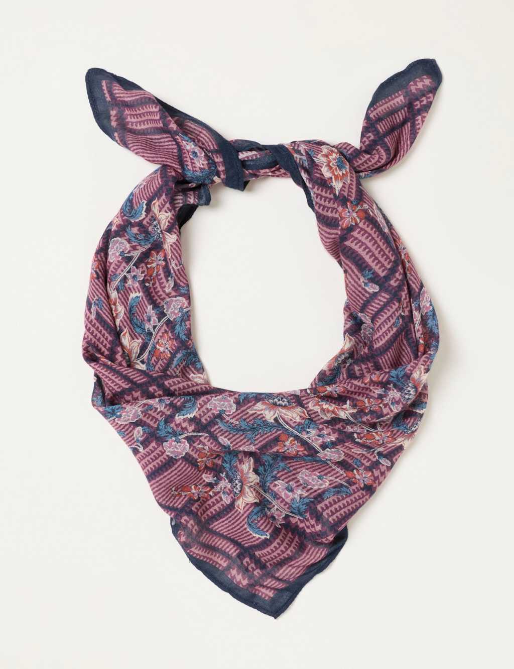 Fatface Women's Woven Floral Scarf - Pink Mix - Available at M&S