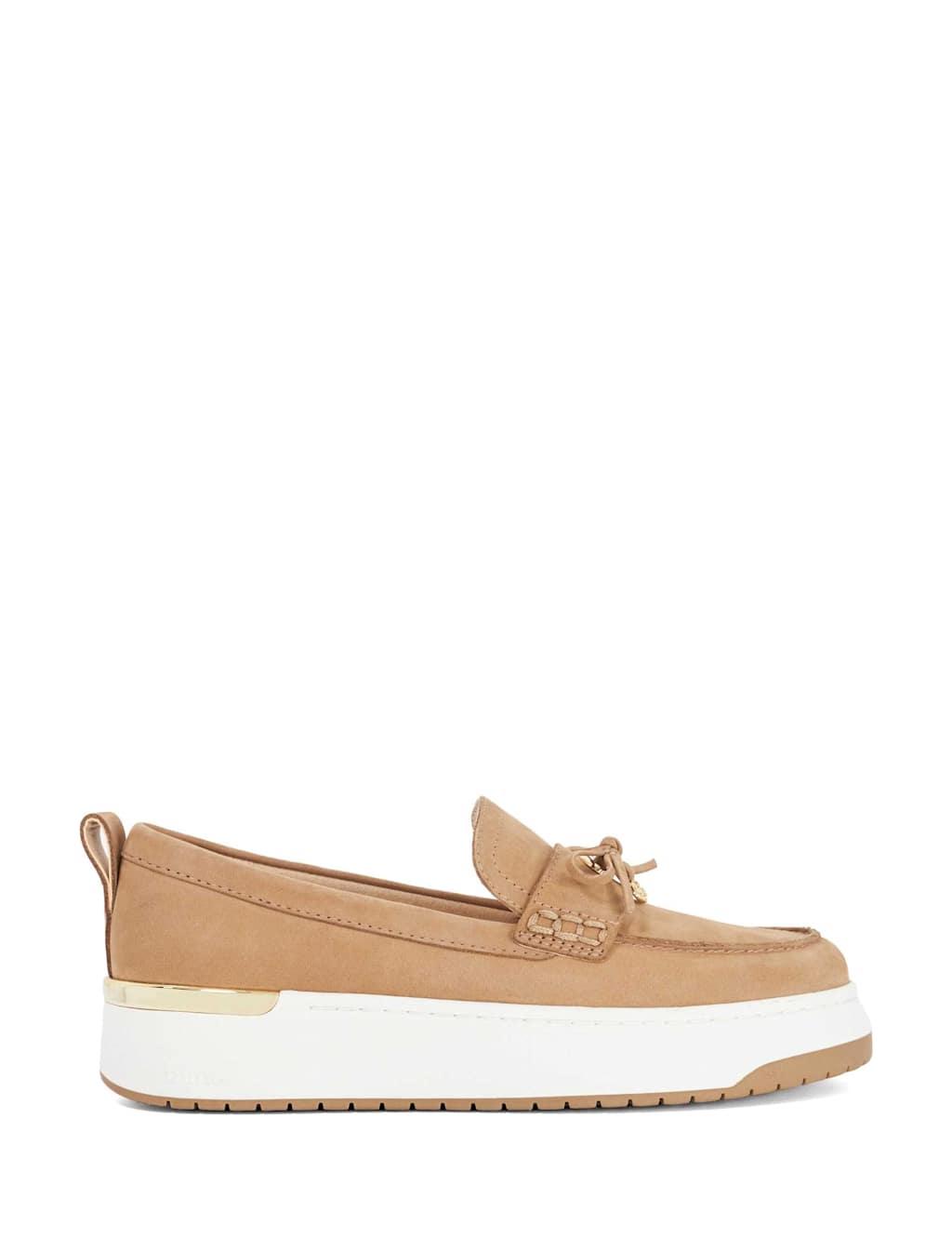 Dune London Women's Leather Bow Flatform Loafers - 5 - Sand - Available at M&S