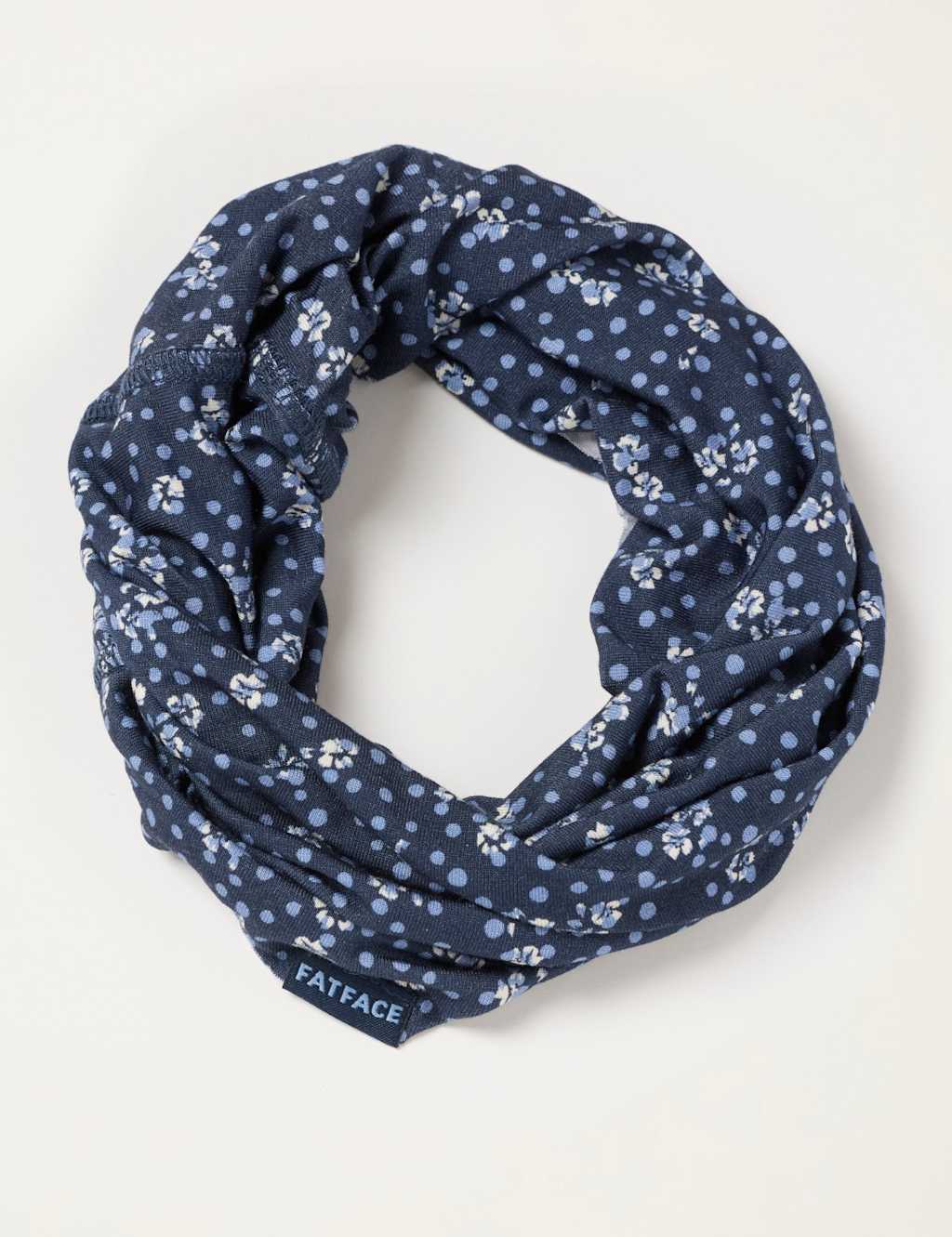 Fatface Women's Printed Snood - Navy Mix - Available at M&S