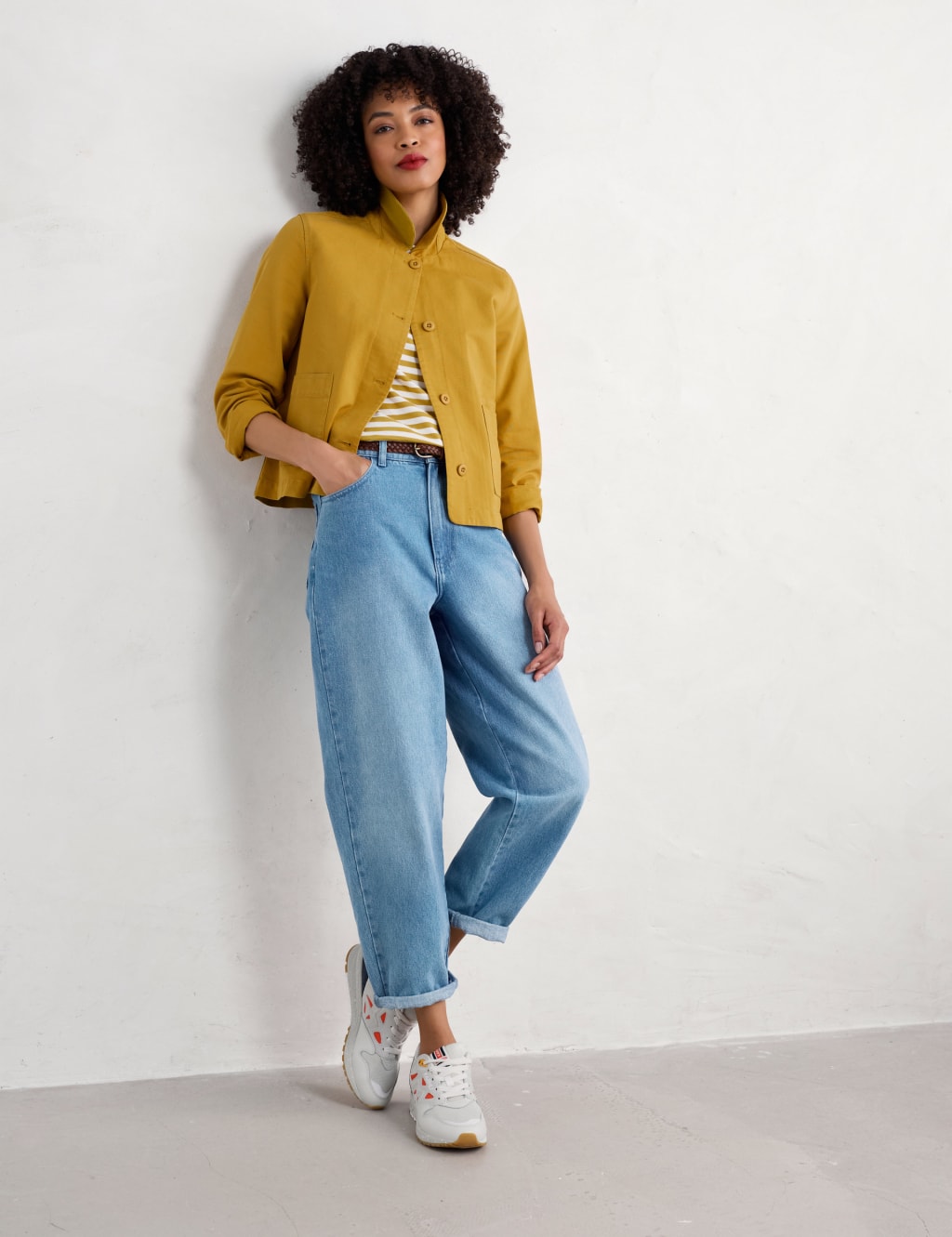 Pure Cotton Collared Jacket