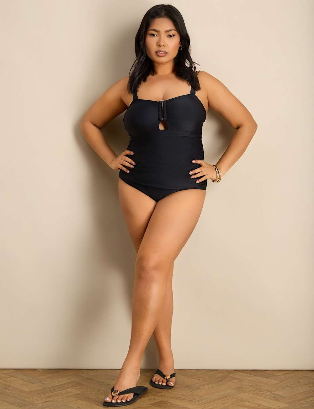 Live Unlimited London Women's High Waisted Bikini Bottoms - 16 - Black - Available at M&S