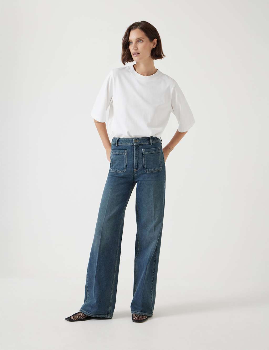 High Waisted Flared Jeans