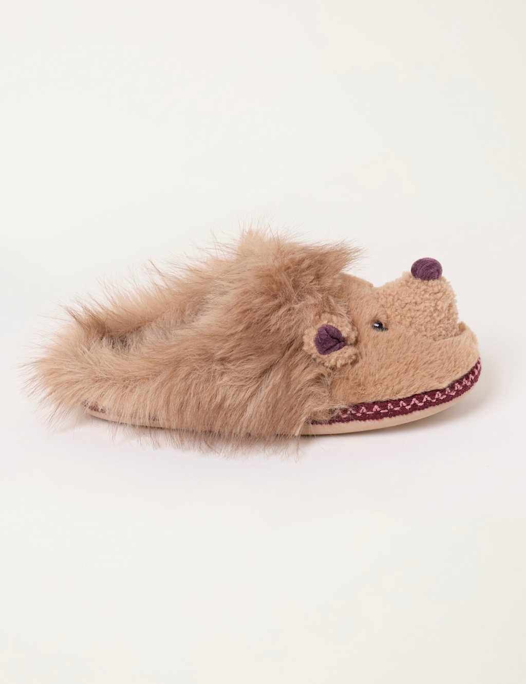 Fatface Women's Hedgehog Mule Slippers - Small - Brown Mix - Available at M&S