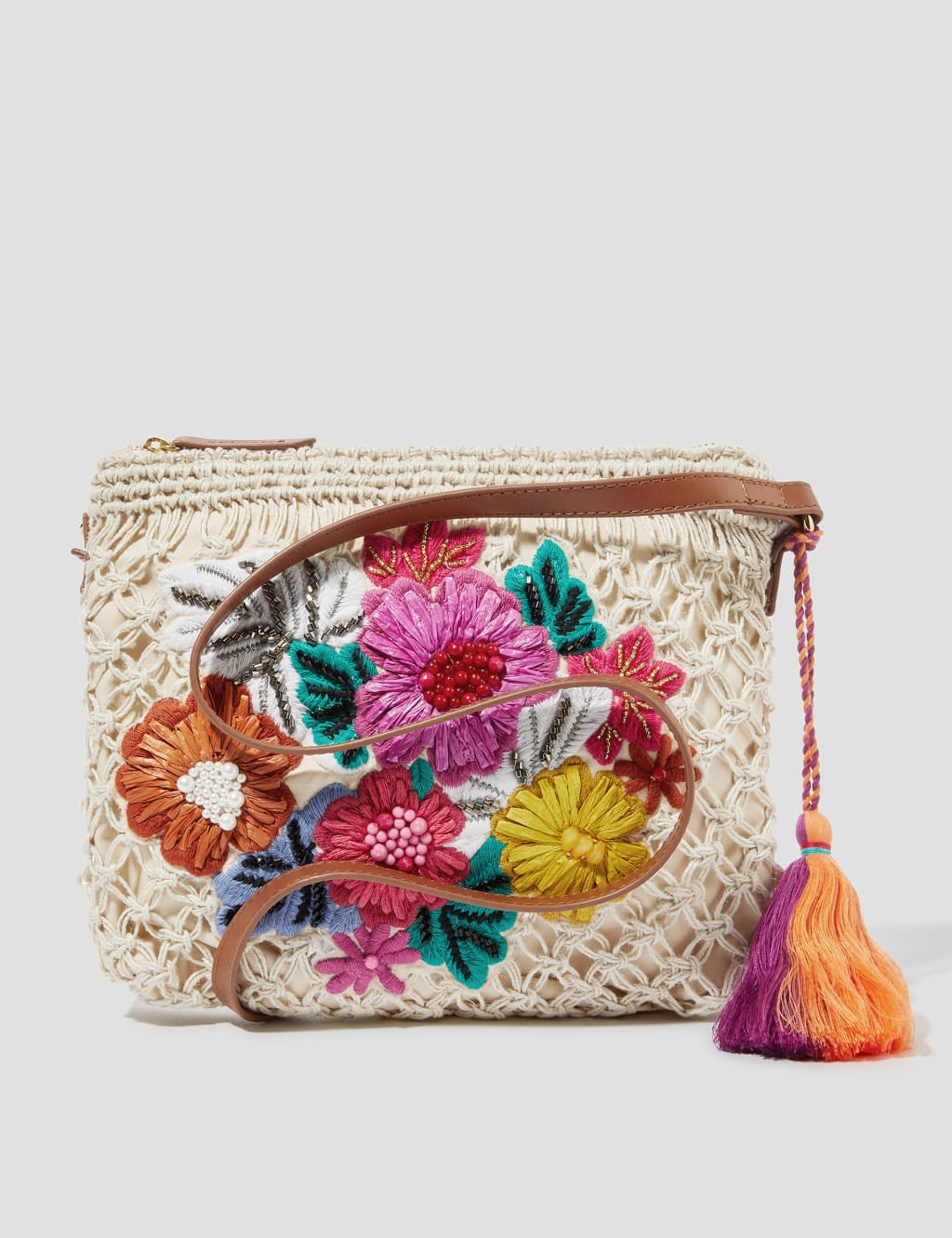 Pure Cotton Crochet Cross Body Bag