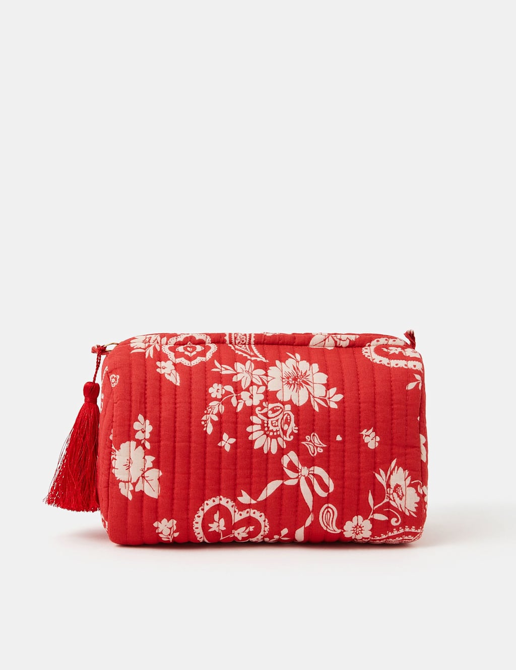 ACCESSORIZE Paisley Heart Make Up Bag Red