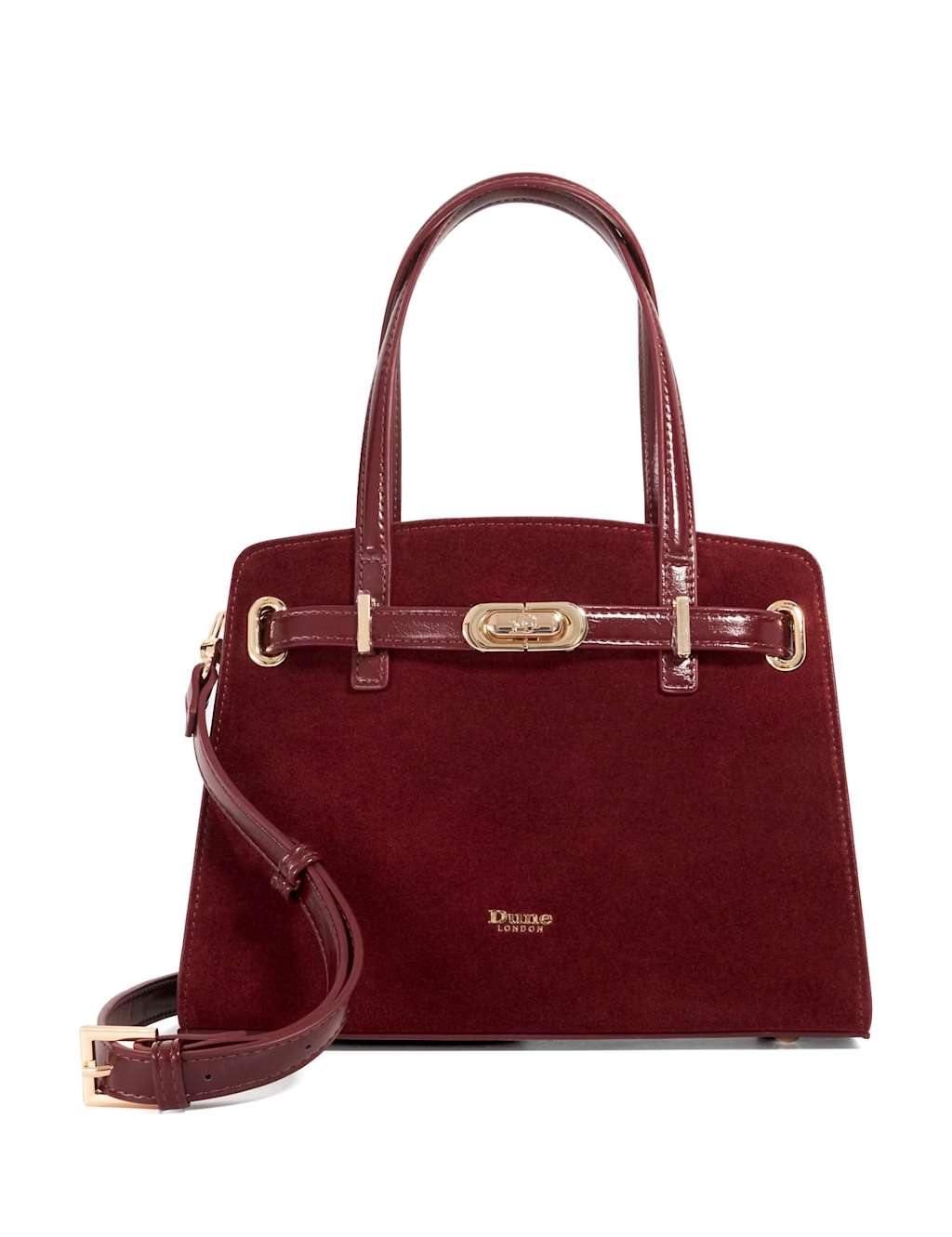 Dune London Woven Tote Bag Burgundy