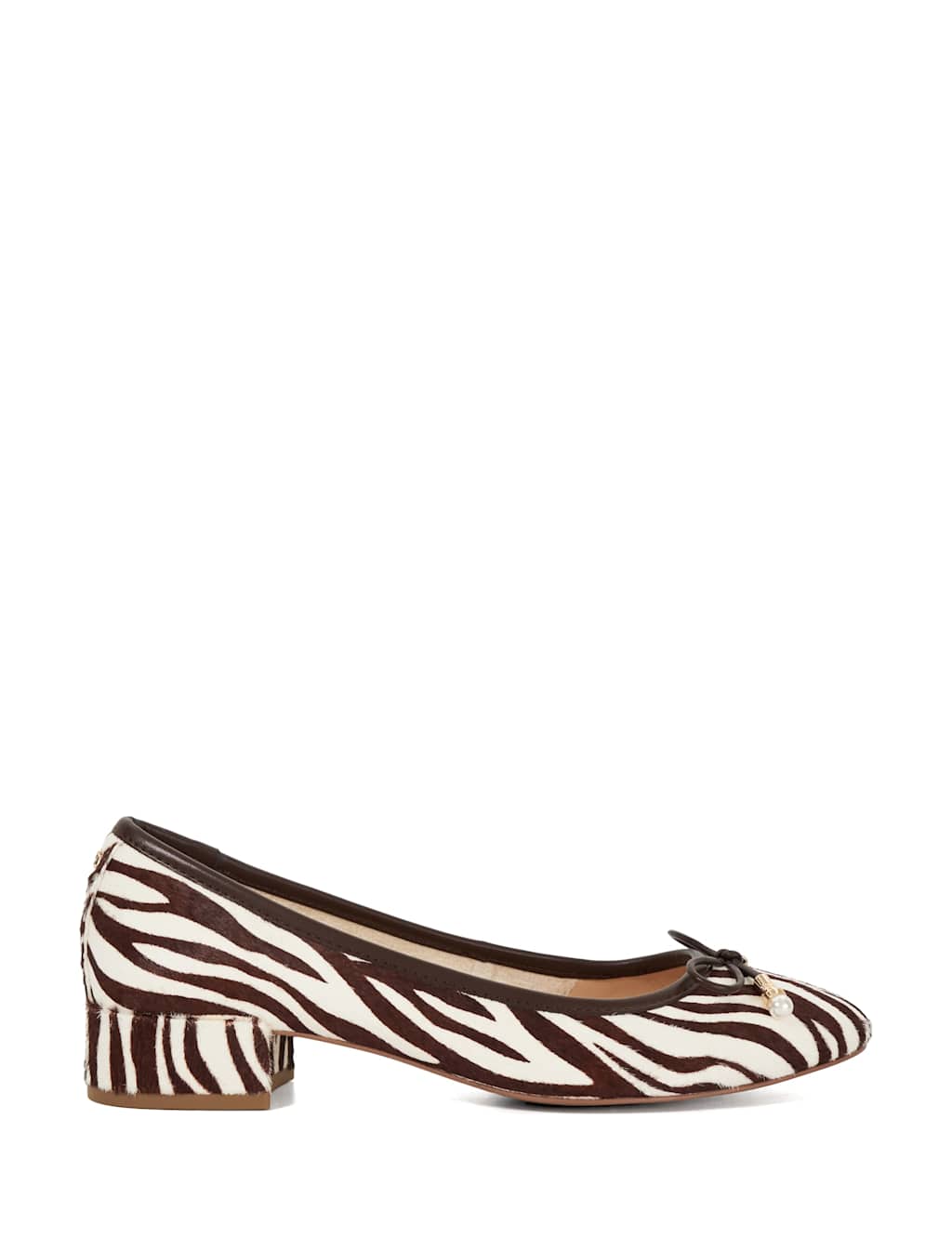 Leather Animal Print Ballet Pumps