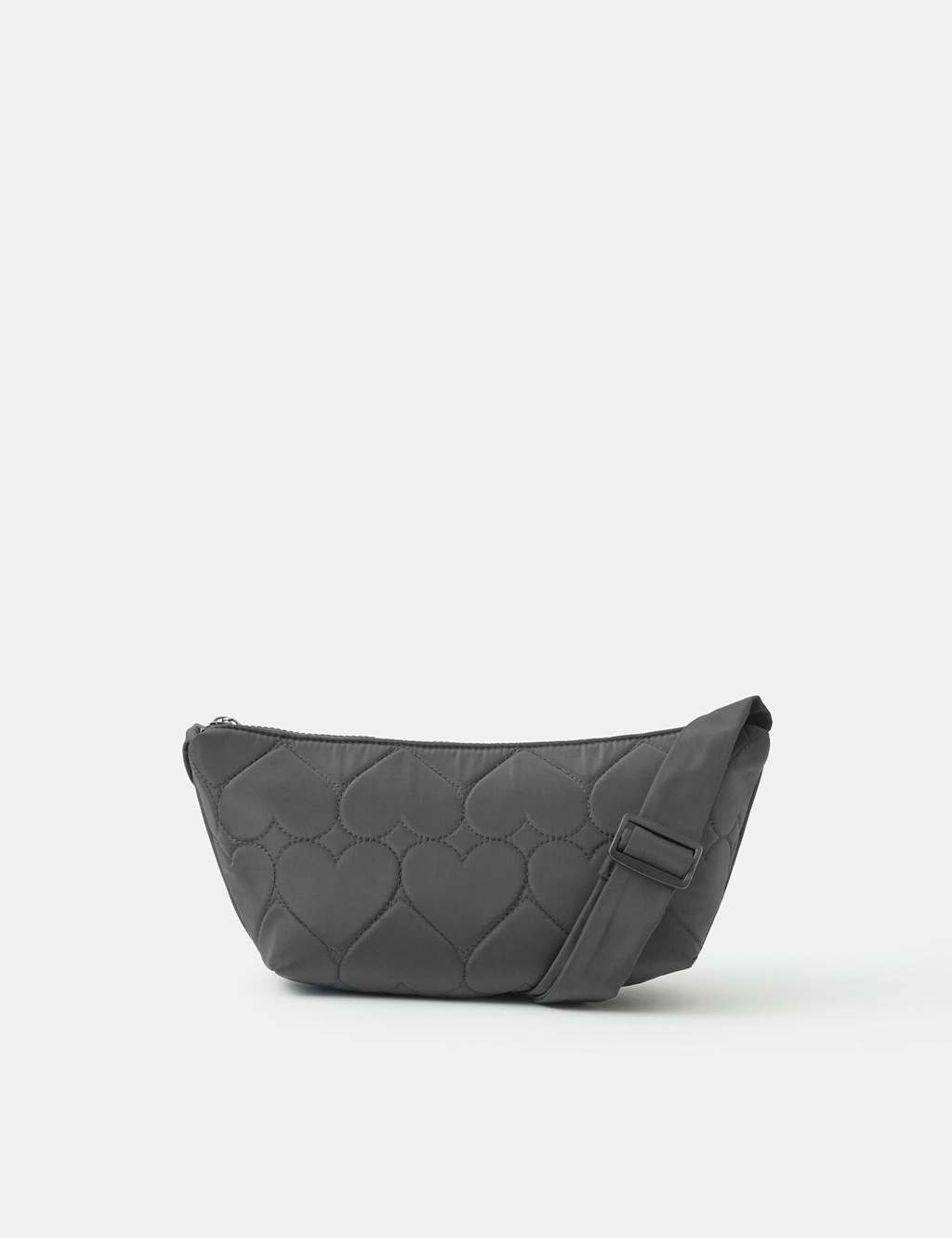 ACCESSORIZE Heart Quilted Sling Bag Black