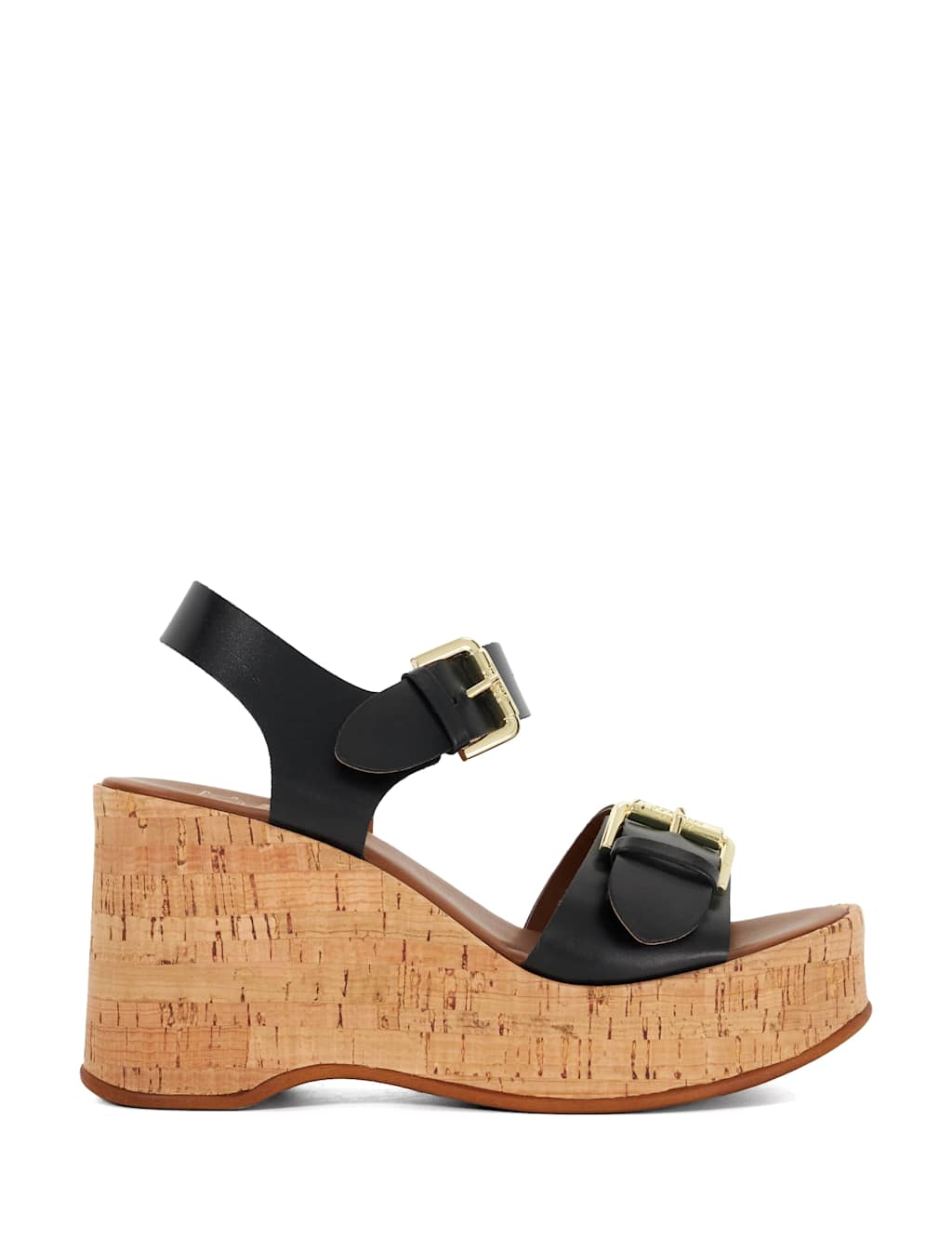 Leather Ankle Strap Wedge Platform Sandals