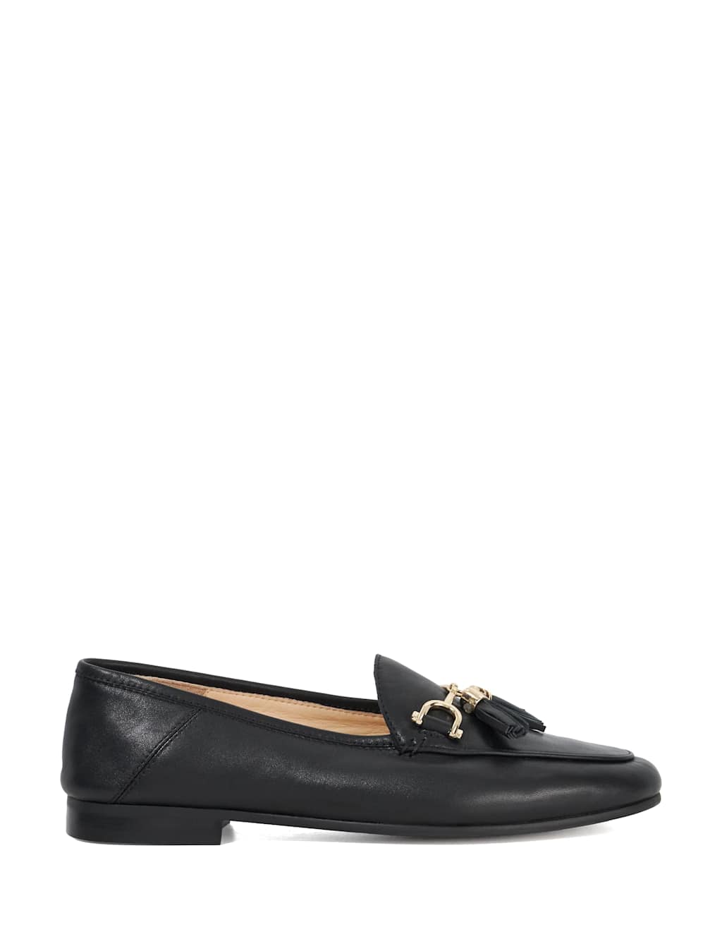 Leather Tassel Slip On Flat Loafers