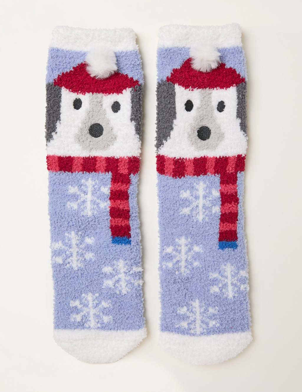 FatFace Fluffy Dog Socks Blue Mix