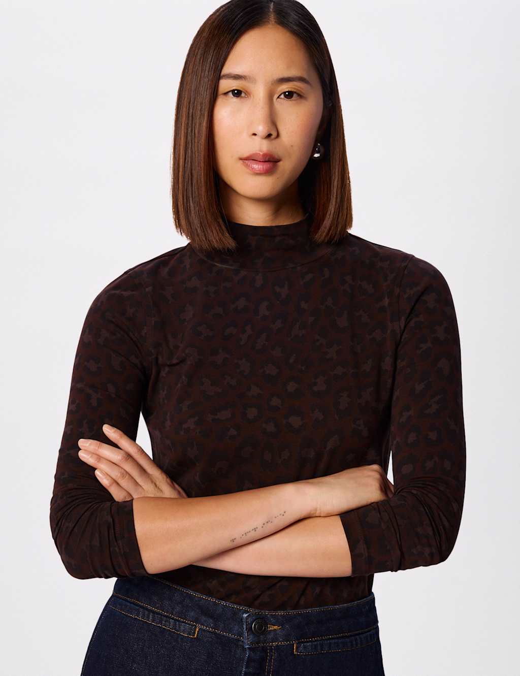 Whistles Women's Cotton Rich Leopard Print Top - 12 - Multi - Available at M&S