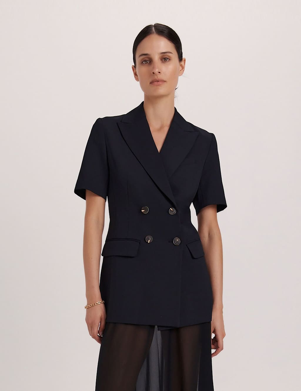 Saba Women's Single Breasted Blazer - 12 - Black - Available at M&S