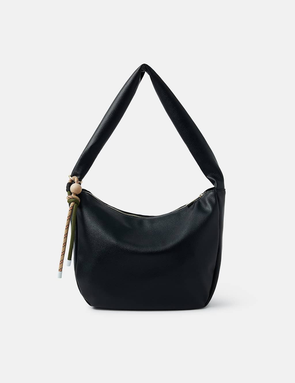 ACCESSORIZE Soft Shoulder Bag with Charm Black