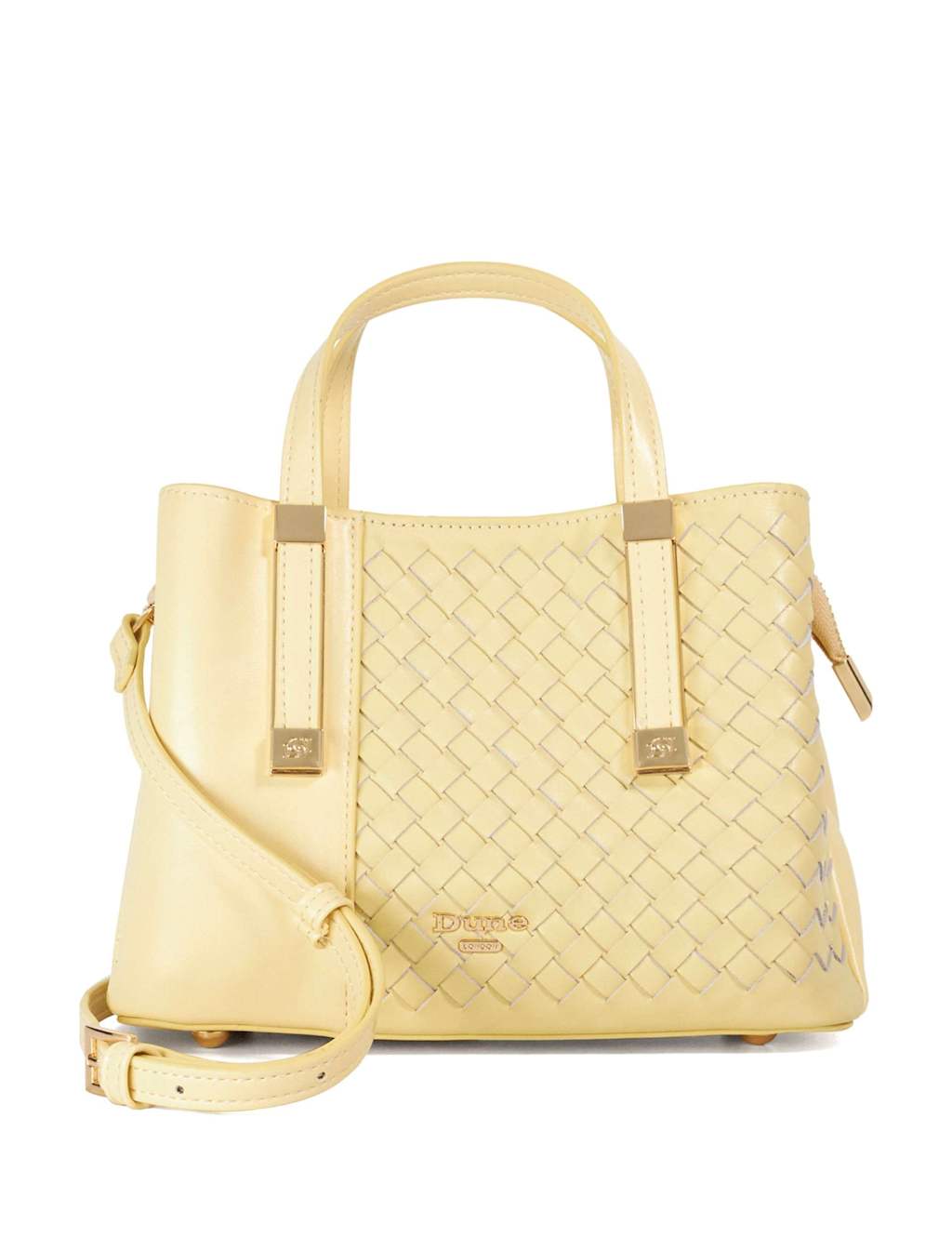 Dune London Women's Woven Top Handle Tote Bag - Lemon - Available at M&S