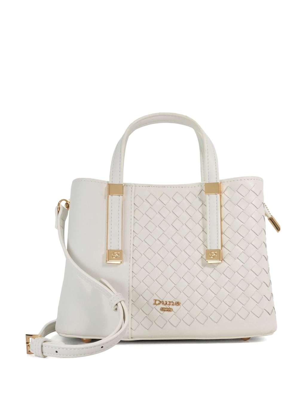Dune London Women's Woven Top Handle Tote Bag - White - Available at M&S