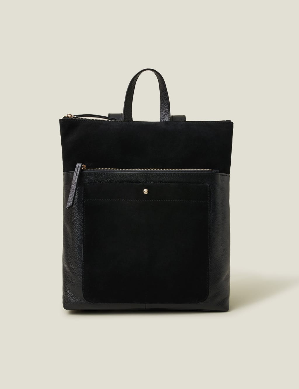 Suede and Leather Backpack