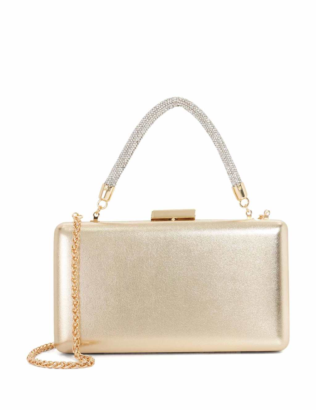 Dune London Women's Chain Strap Top Handle Clutch Bag - Gold - Available at M&S